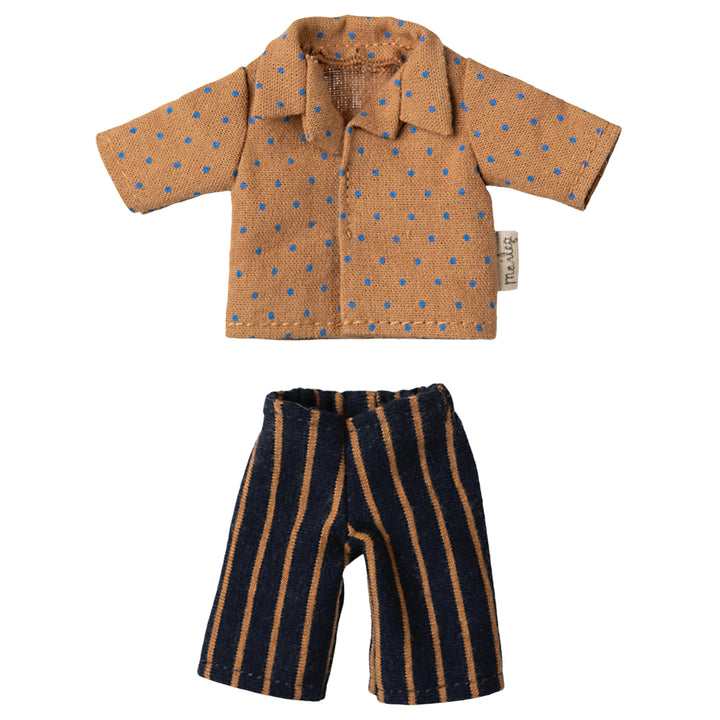 Maileg Shirt &amp; Striped Pants, Dad Mouse image 0