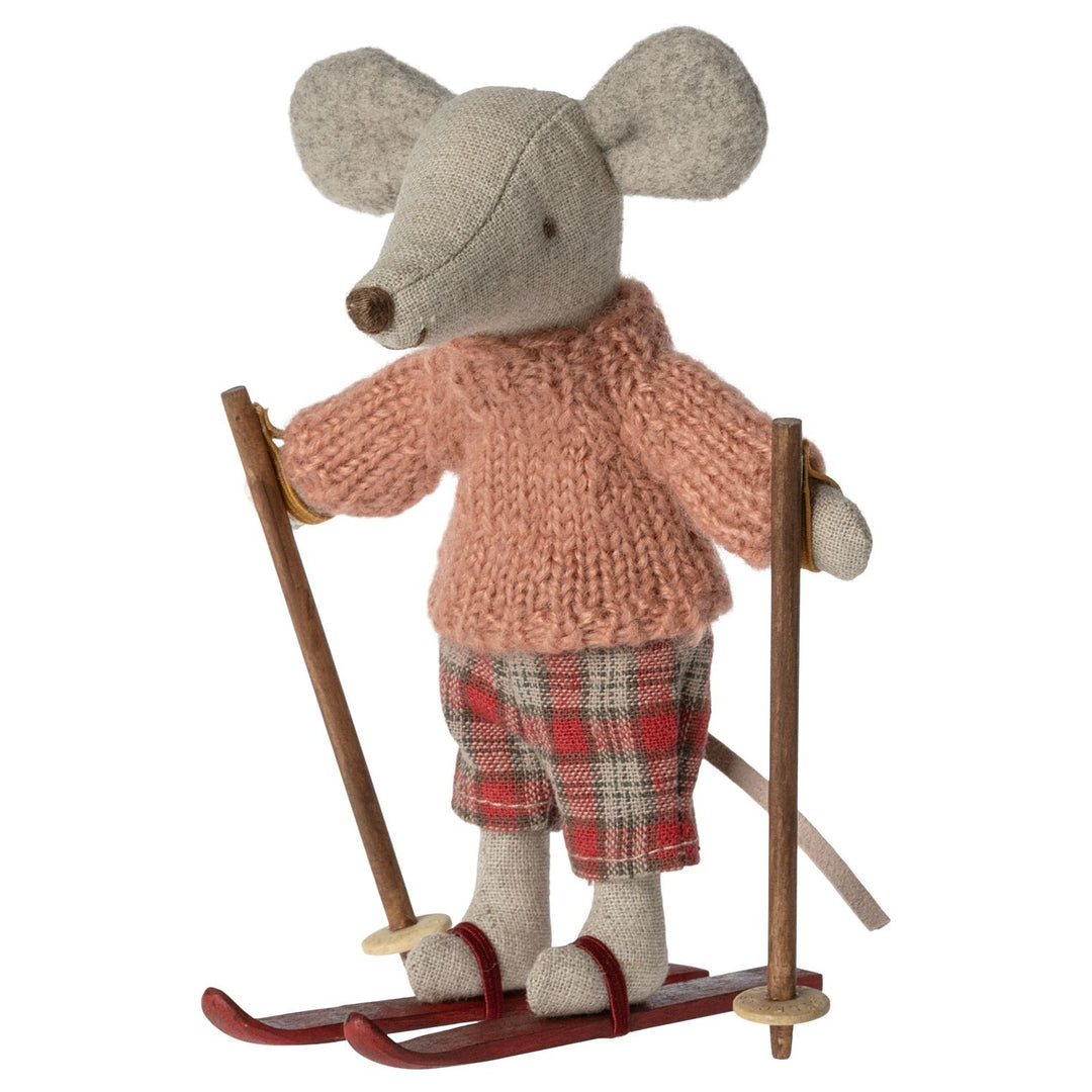 Maileg Winter Mouse with Ski Set, Big Sister image 0