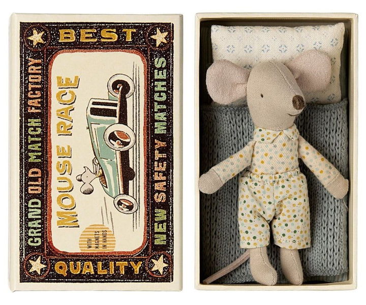 Maileg Little Brother, Mouse in Matchbox image 0