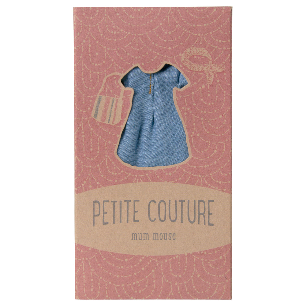 Maileg Denim Dress &amp; Bag, Mum Mouse image 3