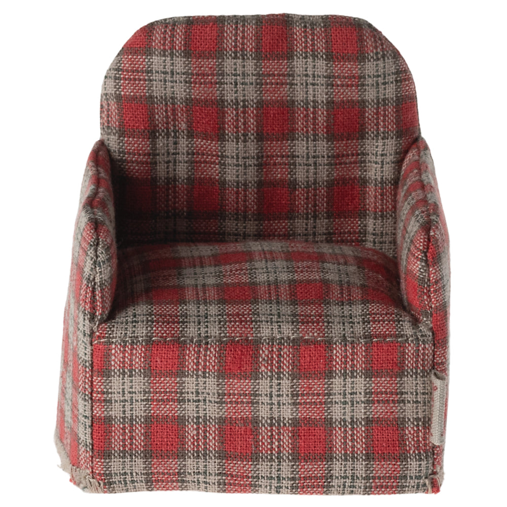 Maileg Chair, Mouse - Red Checker image 1