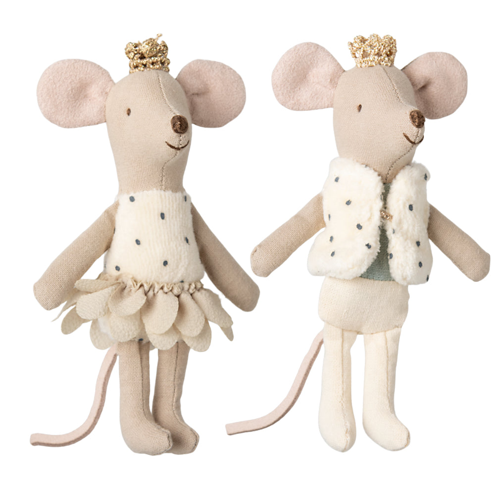 Maileg Royal Twin Mice, Little Sister &amp; Brother in Matchbox image 1