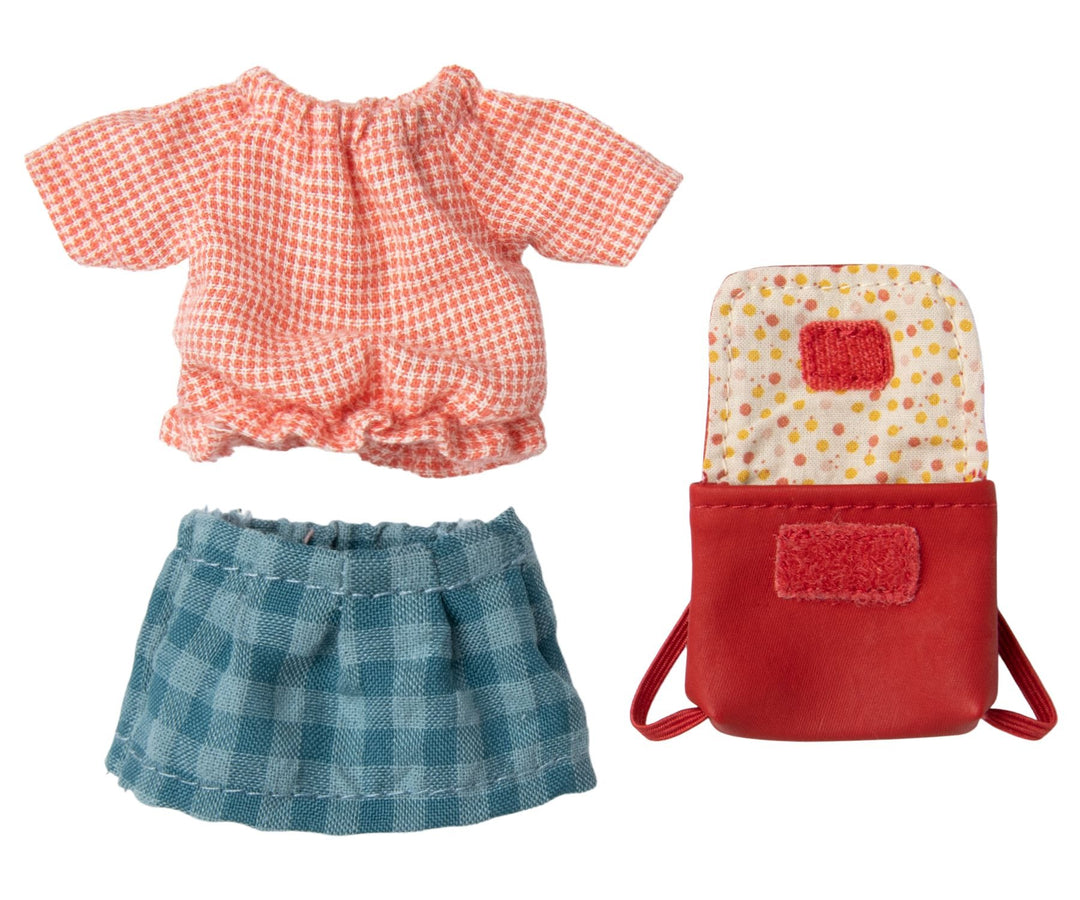 Maileg Tricycle Mouse, Big Sister with Bag - Red image 1