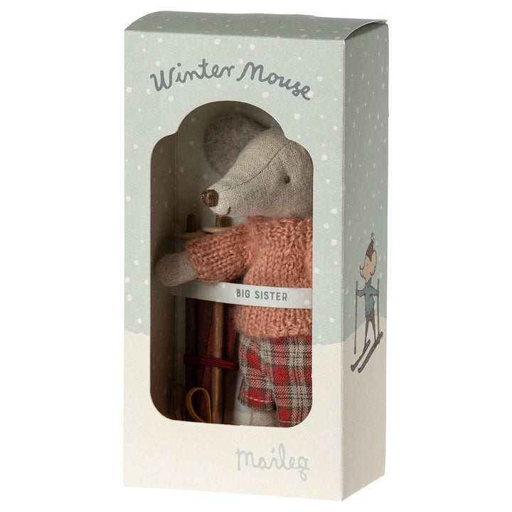 Maileg Winter Mouse with Ski Set, Big Sister image 2