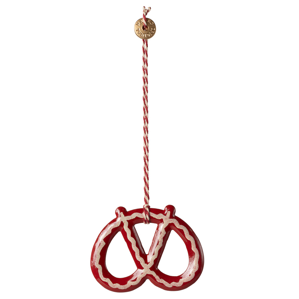 Maileg Metal Ornament Pretzel - Stripe image 0