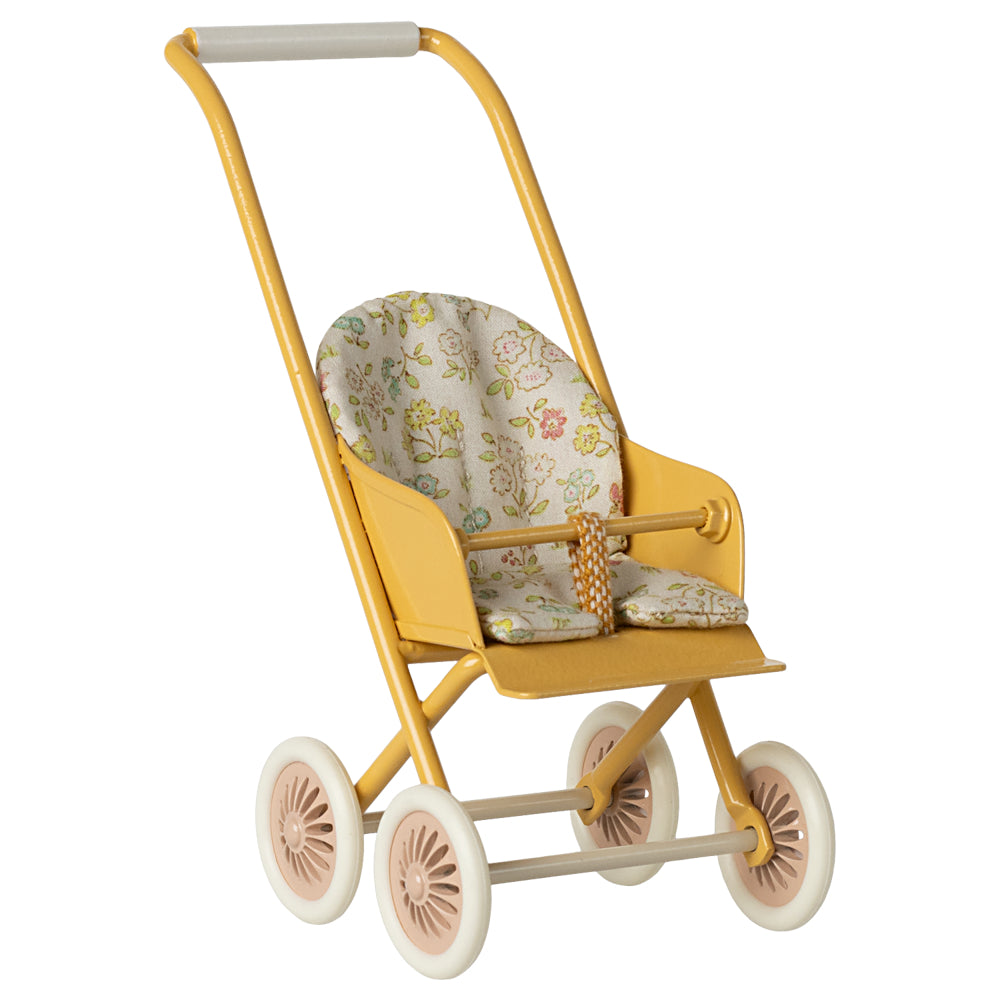 Maileg Stroller, Micro - Yellow image 0