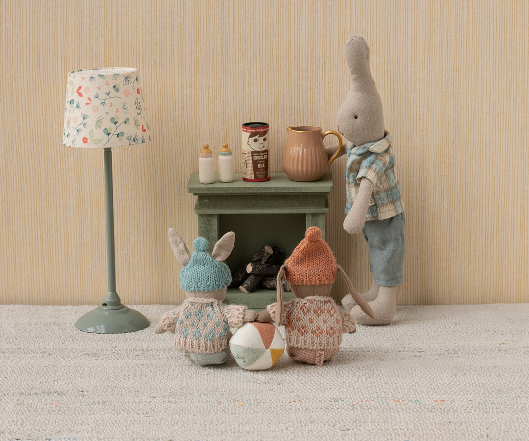 Maileg Fireplace, Miniature - Dusty green image 1