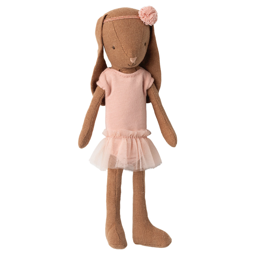 Maileg Bunny size 1, Chocolate brown - Ballet suit and skirt rose image 0