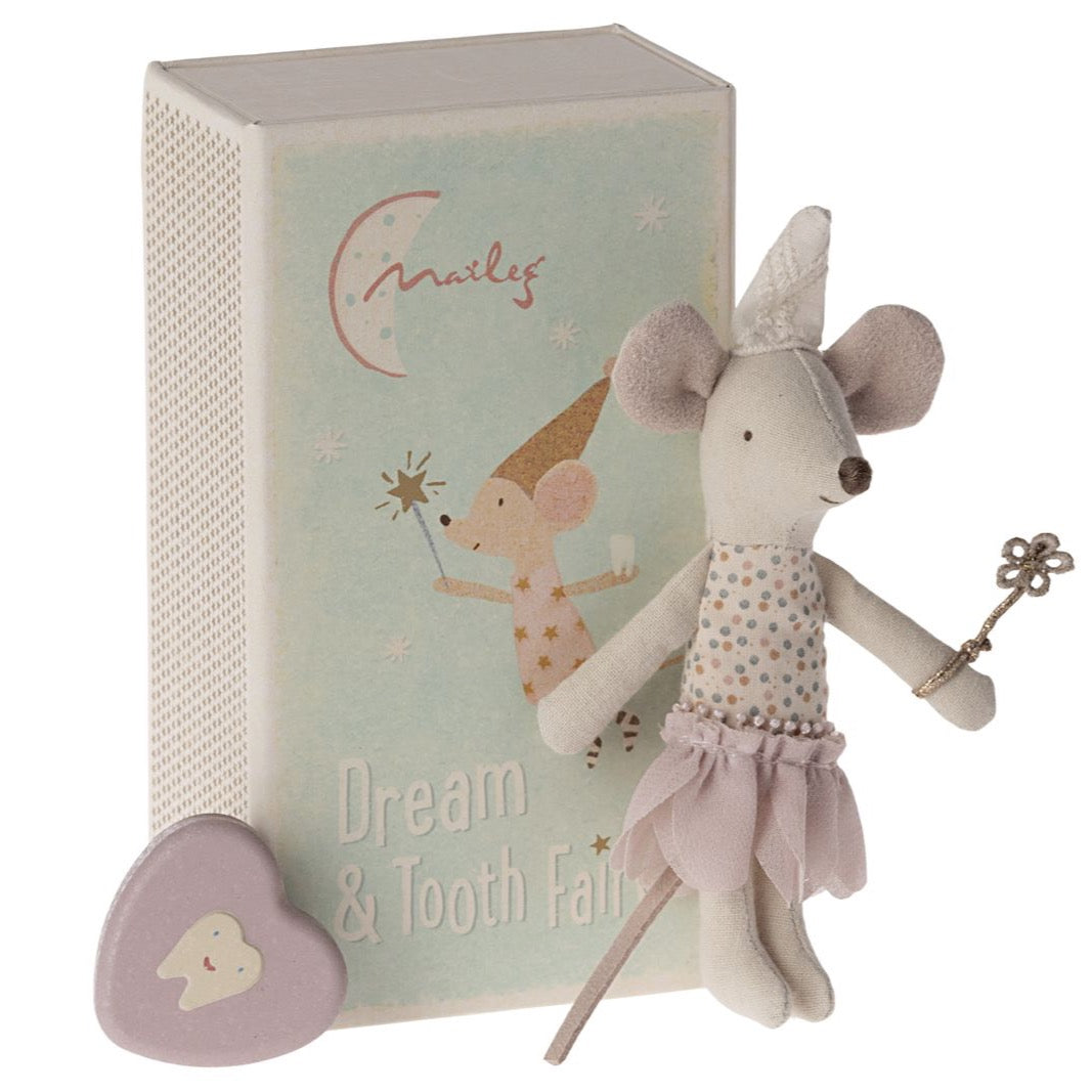 Maileg Tooth Fairy Mouse, Little Sister in Matchbox image 0