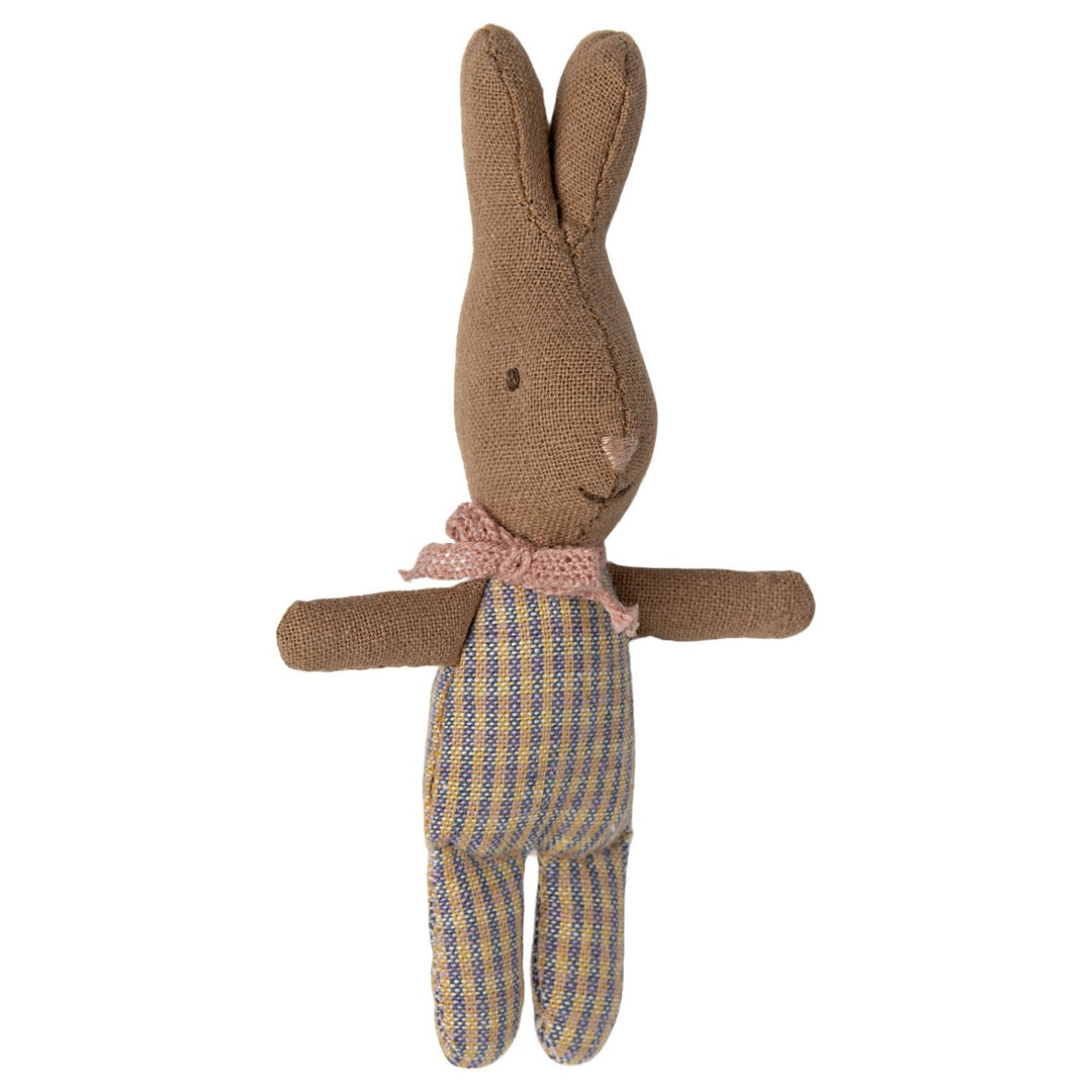 Maileg Rabbit, My - Rose/Blue Check image 0