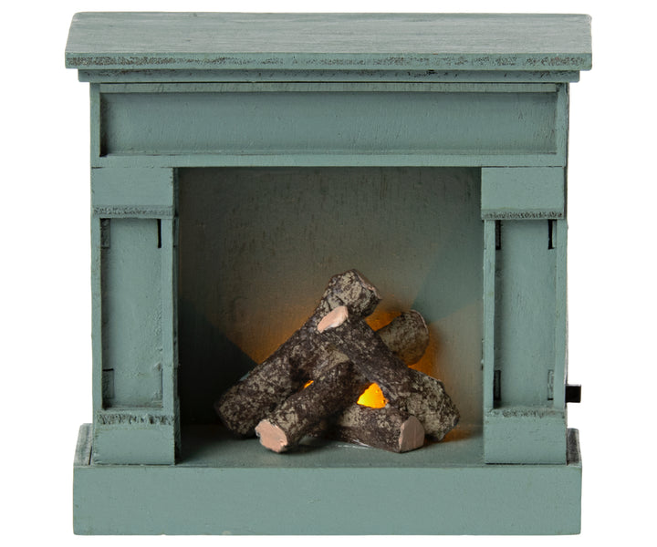 Maileg Fireplace, Mouse - Blue image 2