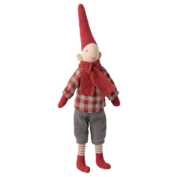 Maileg Pixy, Size 1 - Boy - Red checkered shirt image 0