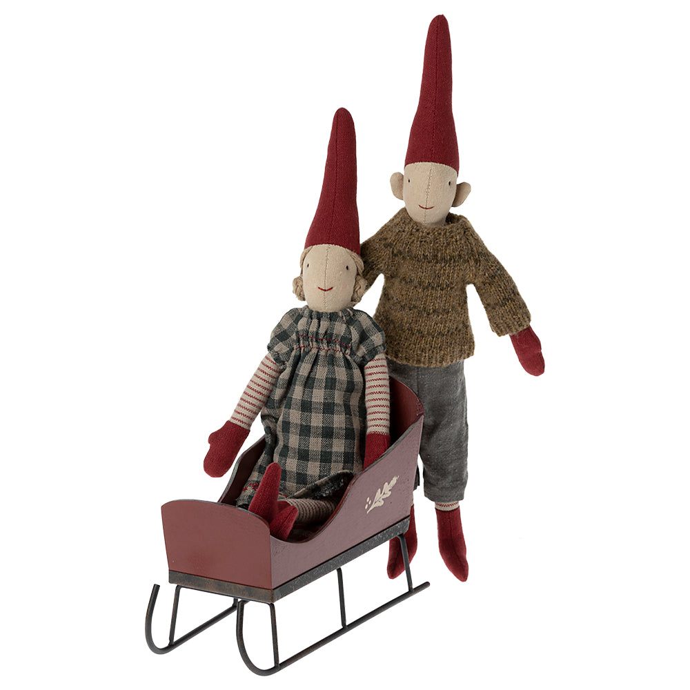Maileg Sleigh, Mini - Red image 1