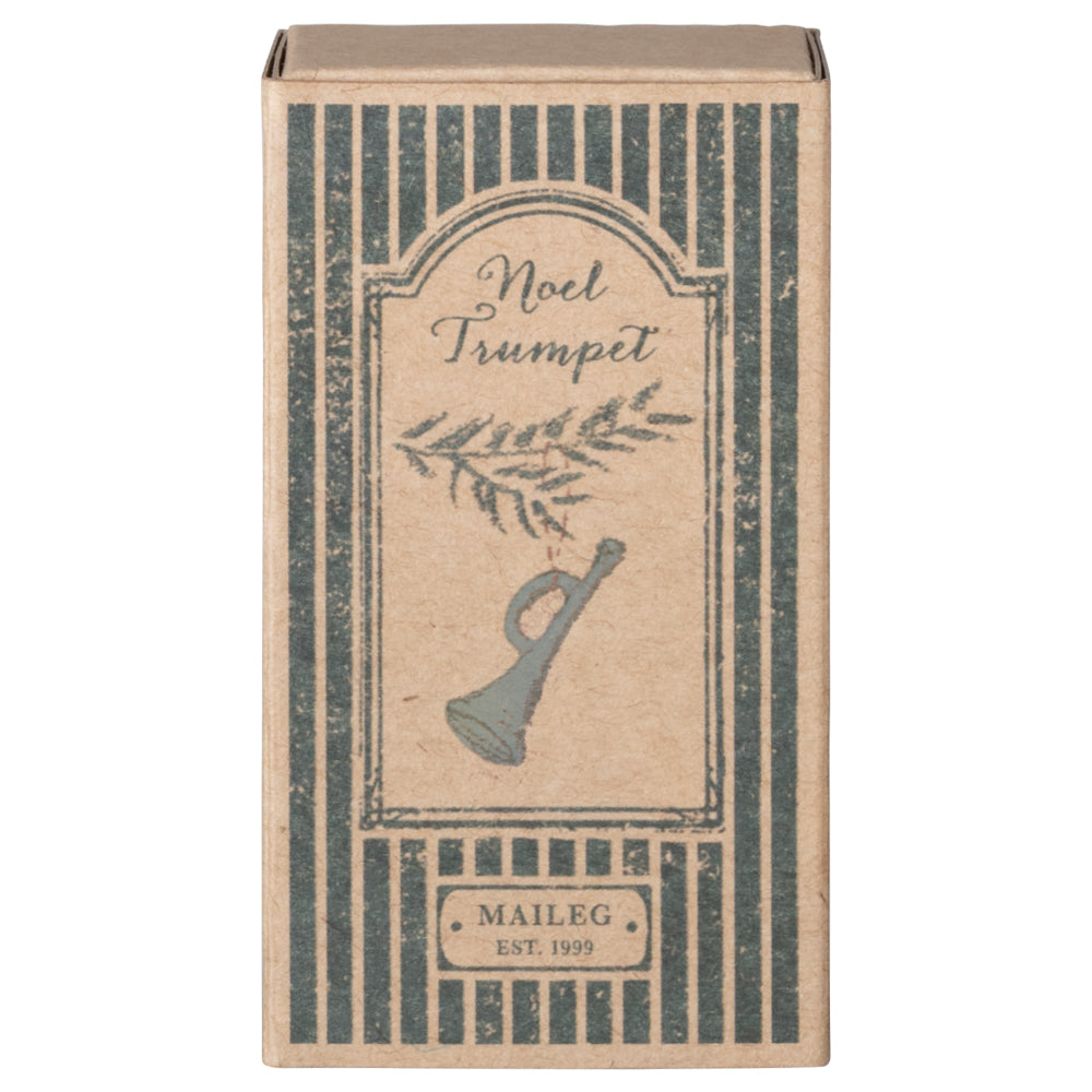 Maileg  Metal Ornament, Trumpet - Mint image 2