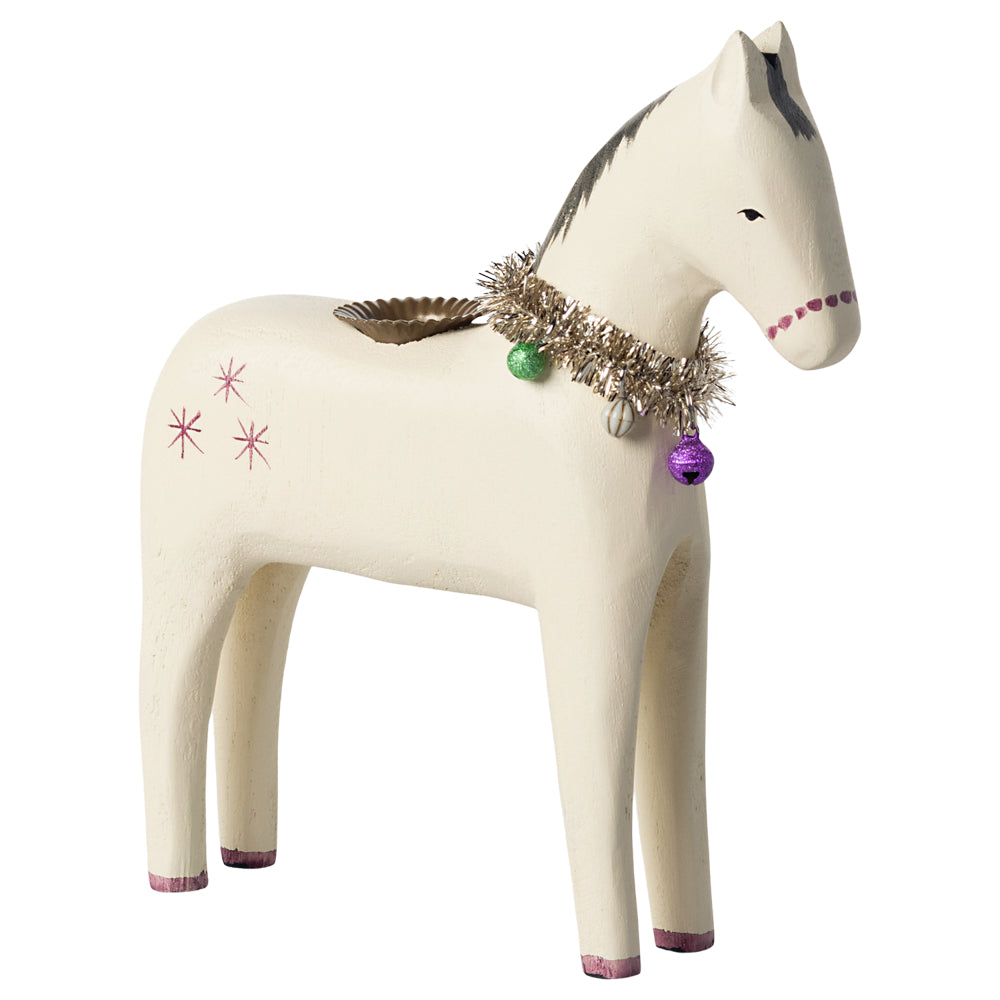 Maileg Wooden Candle Holder, Large Horse image 0