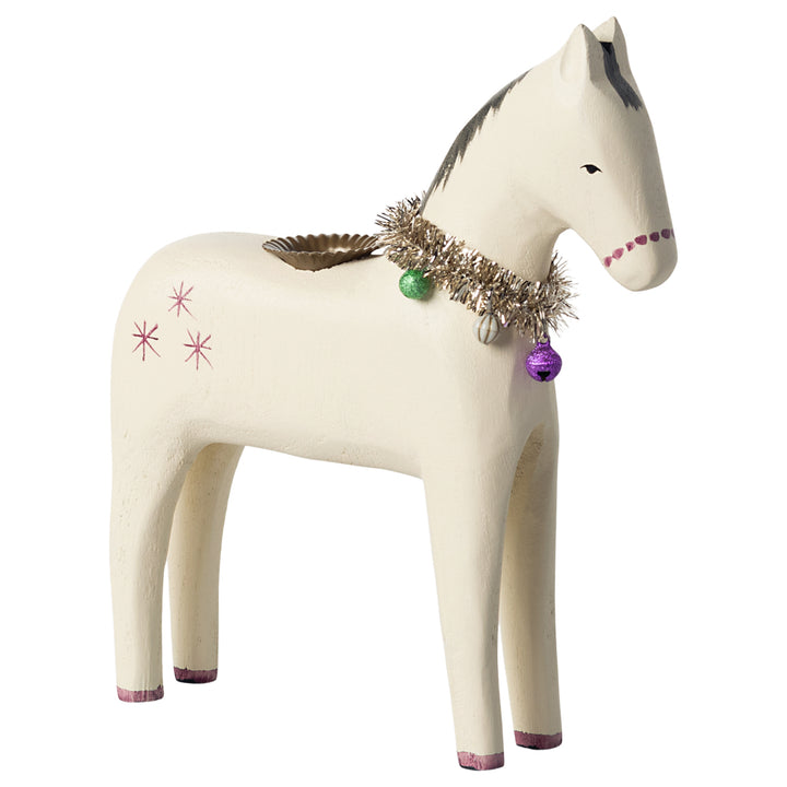 Maileg Wooden Candle Holder, Large Horse image 0