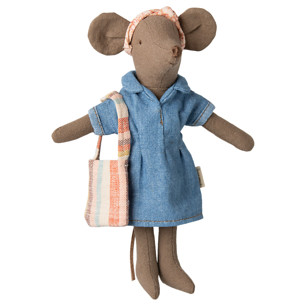 Maileg Denim Dress &amp; Bag, Mum Mouse image 2