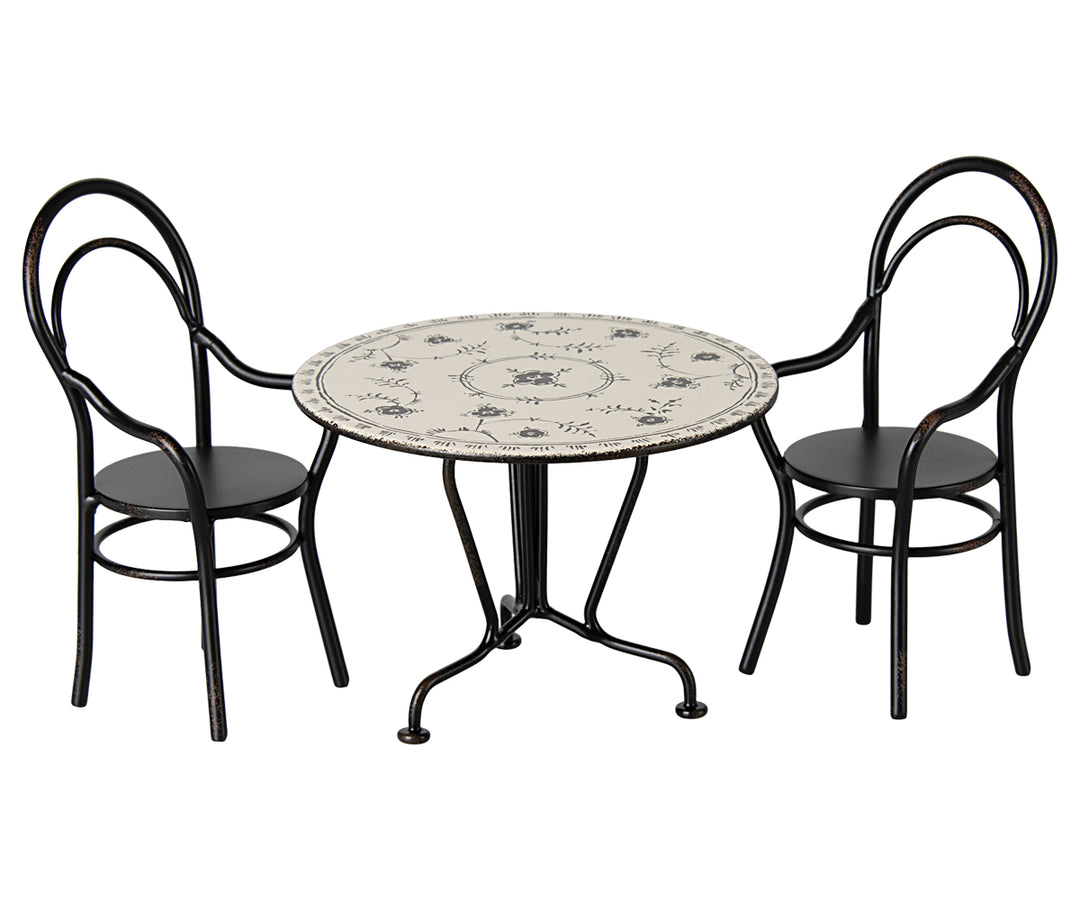 Maileg Dining Table, Set with 2 Chairs, Miniature image 0