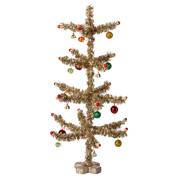 Maileg Christmas Tree, Gold - Red &amp; Green Decoration image 0