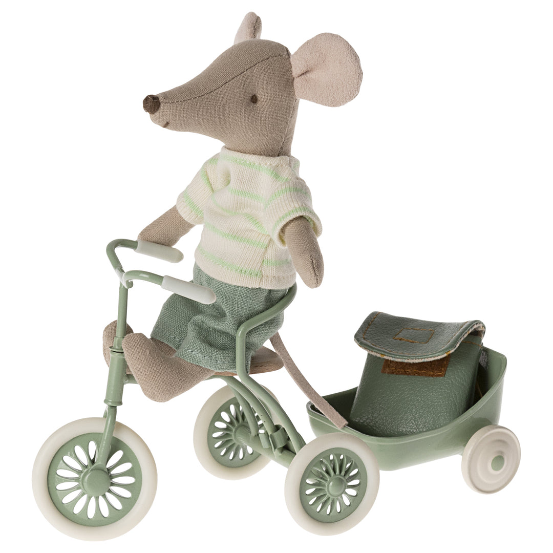 Maileg Tricycle Mouse, Big Brother - Mint image 1