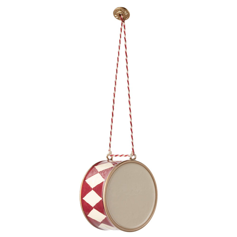 Maileg Metal Ornament, Large Drum - Red image 0