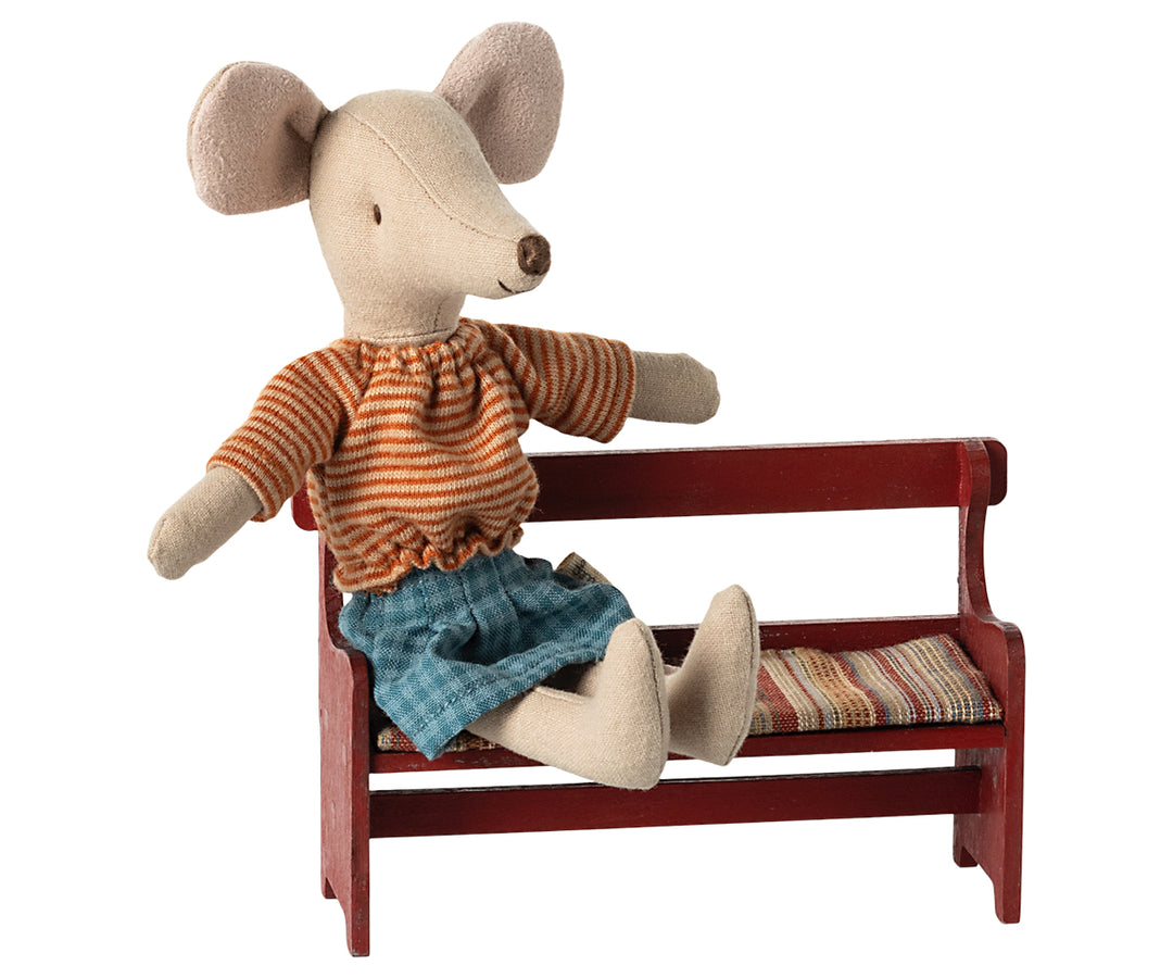 Maileg Bench, Mouse - Red image 2