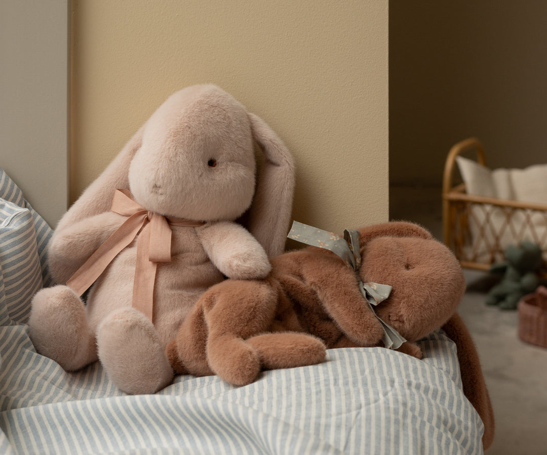 Maileg Sleeping Bunny Plush, Small - Soft Brown image 1