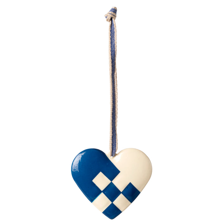 Maileg Metal Ornament, Small Heart - Dark Blue image 0