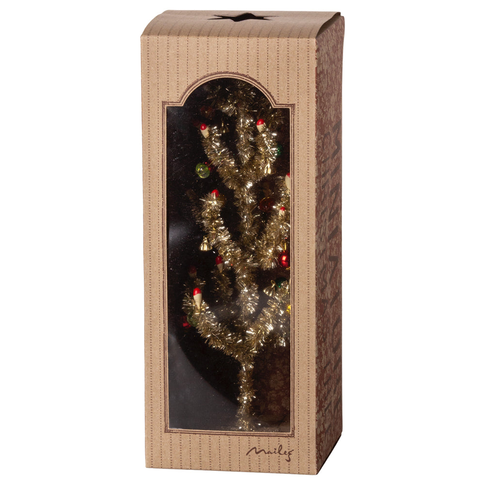 Maileg Christmas Tree, Gold - Red &amp; Green Decoration image 1