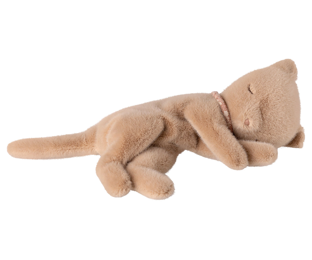 Maileg Sleeping kitten plush, Small - Cream peach image 0