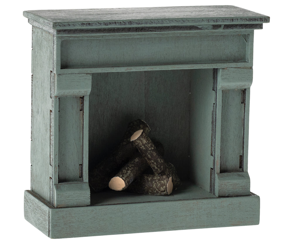 Maileg Fireplace, Mouse - Blue image 0