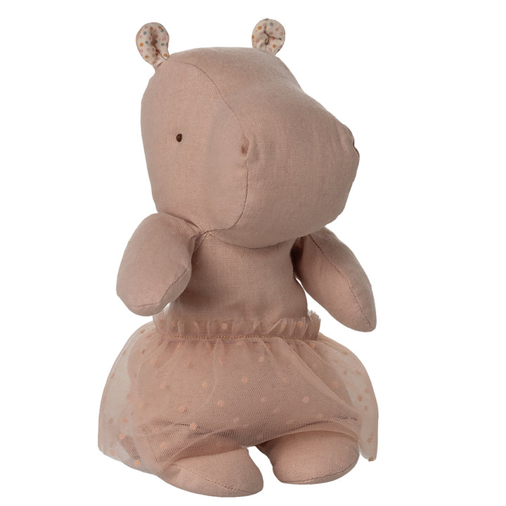 Maileg Safari Friends, Hippo w. Skirt, Small - Soft Rose image 1