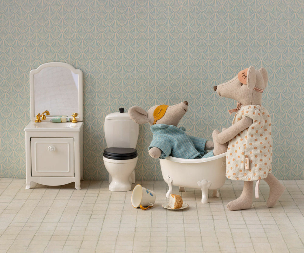 Maileg Sink Dresser, Mouse - Off white image 1