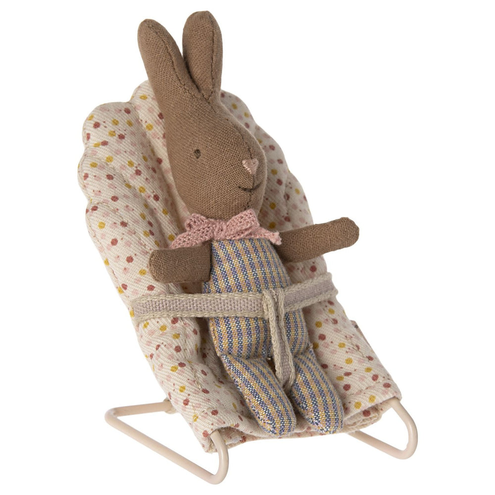 Maileg Rabbit, My - Rose/Blue Check image 1