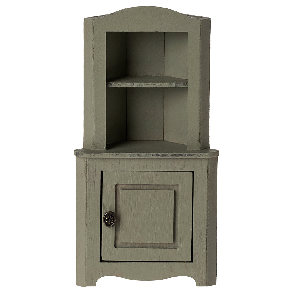 Maileg Corner Cabinet, Mouse - Light Green image 0