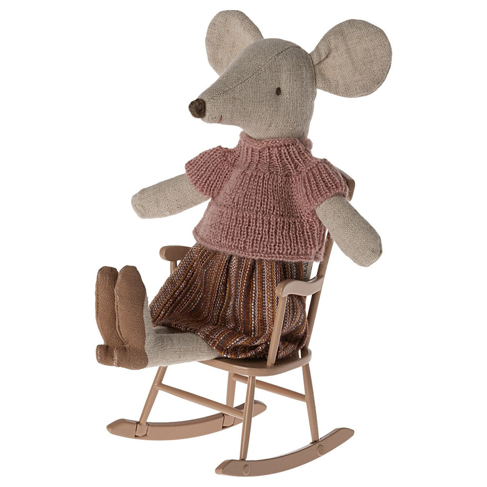 Maileg Rocking Chair, Mouse - Dark Powder image 1