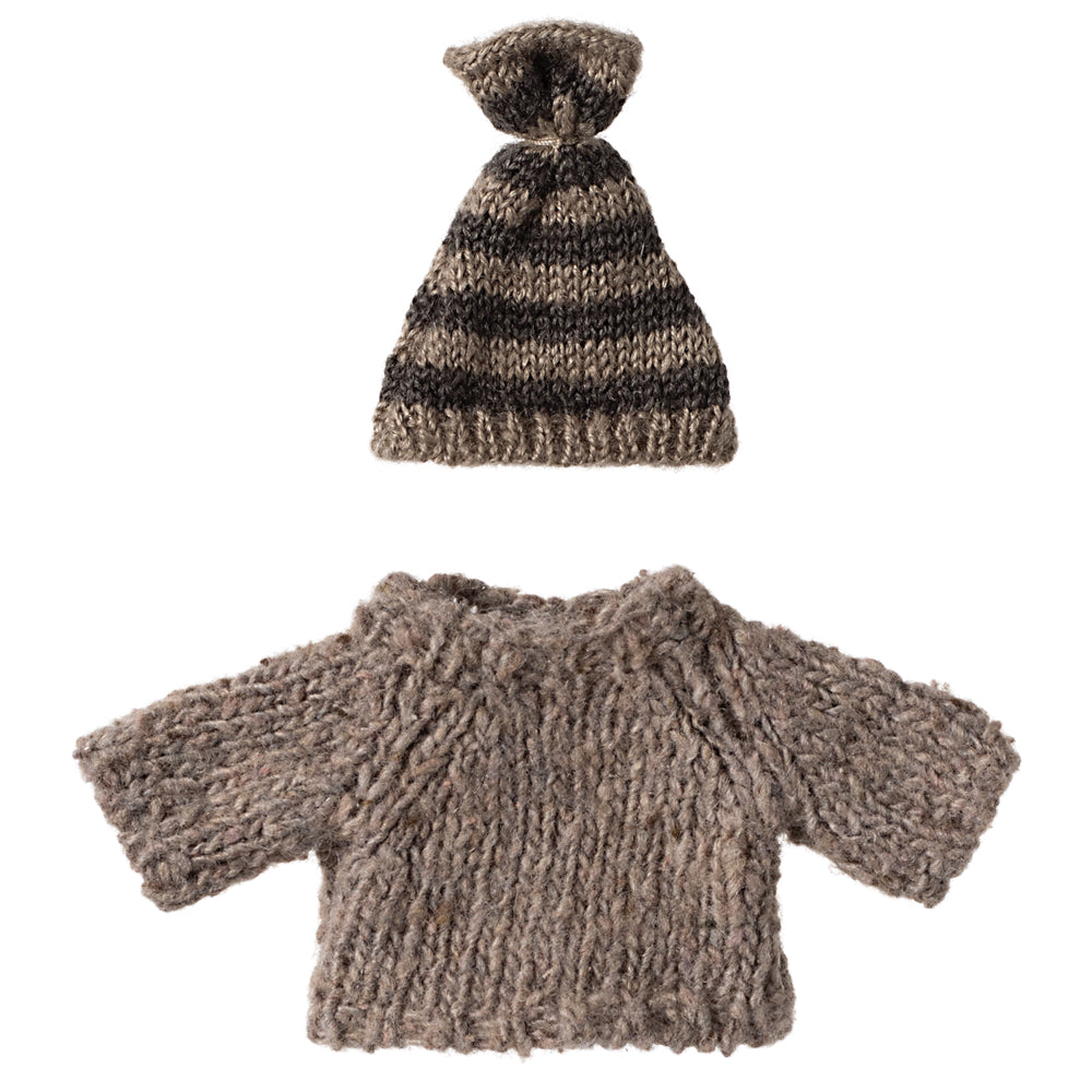 Maileg Knitted Sweater & Hat, Big Brother Mouse image 0