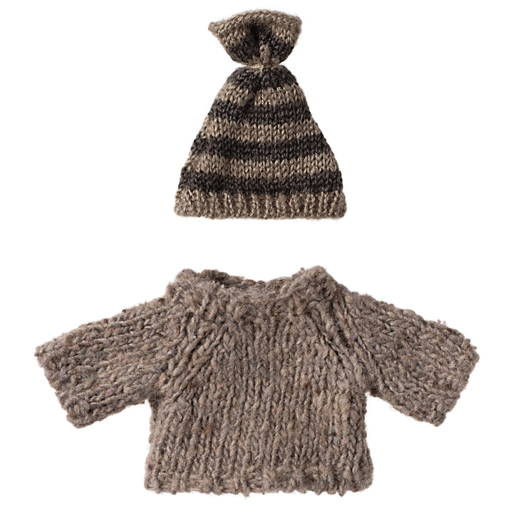 Maileg Knitted Sweater &amp; Hat, Big Brother Mouse image 0