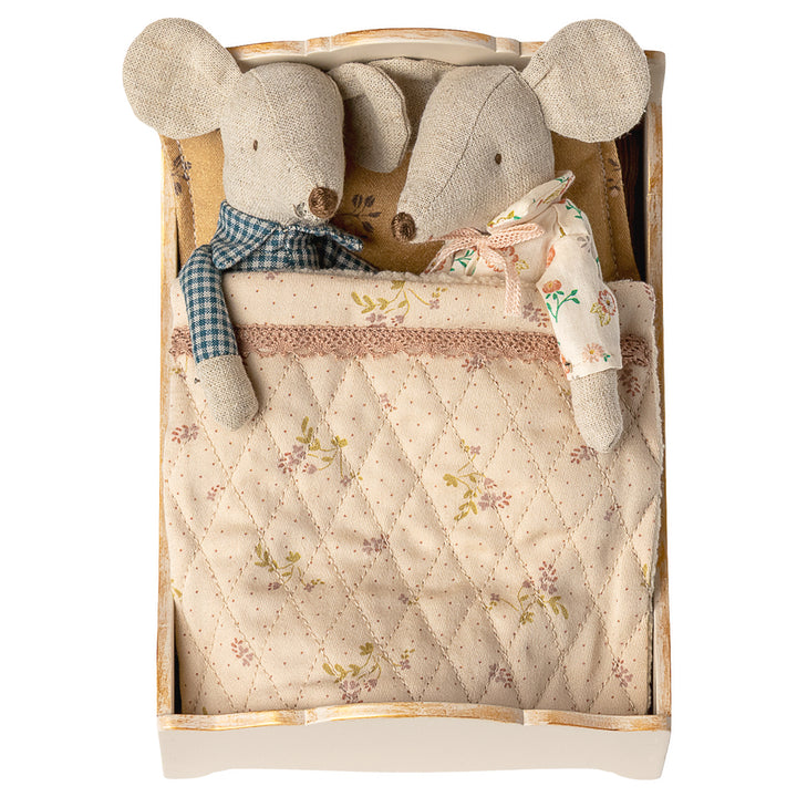 Maileg Bed, Mouse - Off white image 2