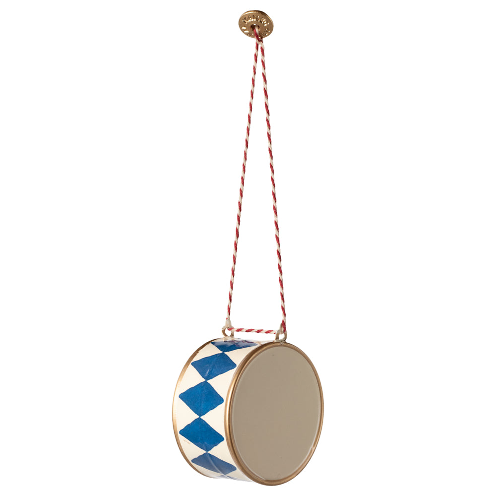 Maileg Metal Ornament, Large Drum - Dark Blue image 0
