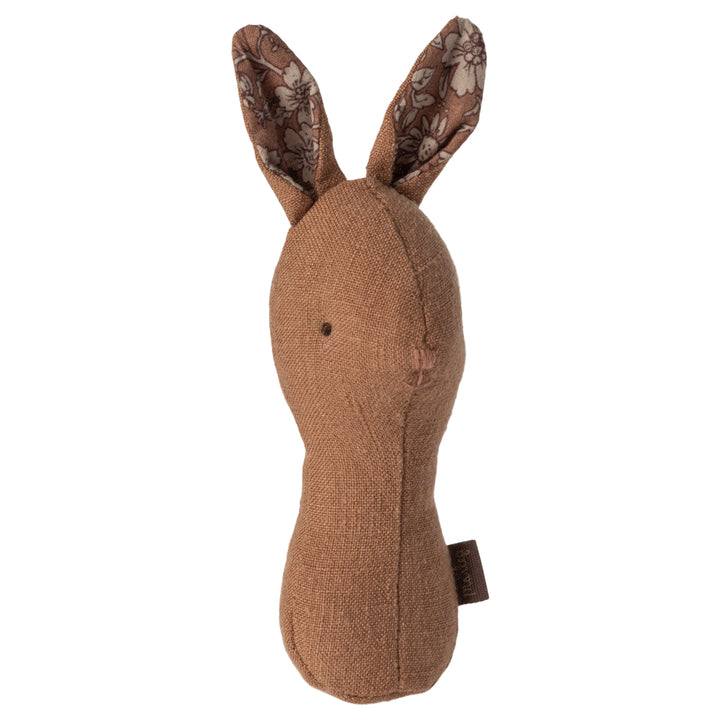 Maileg Lullaby Friends, Bunny Rattle - Chocolate image 0