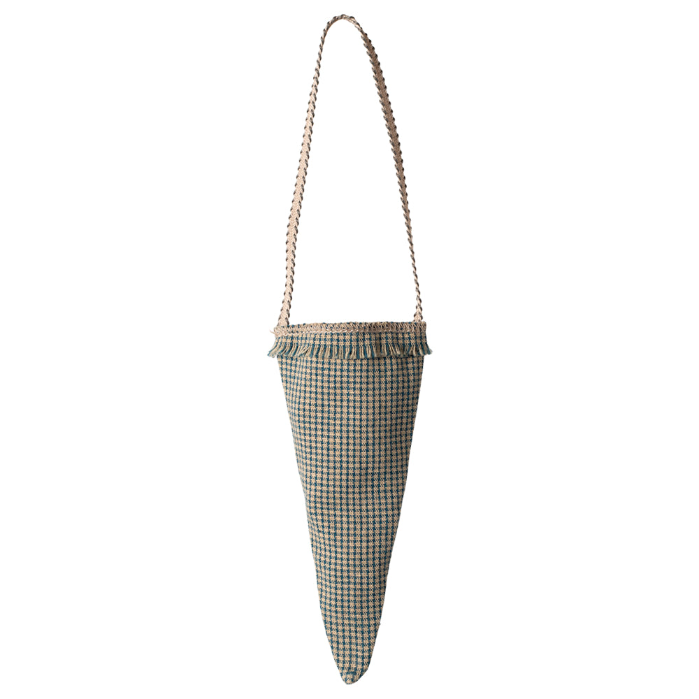 Maileg Cornet Ornament, Checker - Petrol image 0