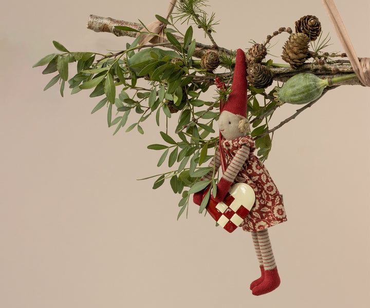 Maileg Metal Ornament, Small Heart - Red image 1