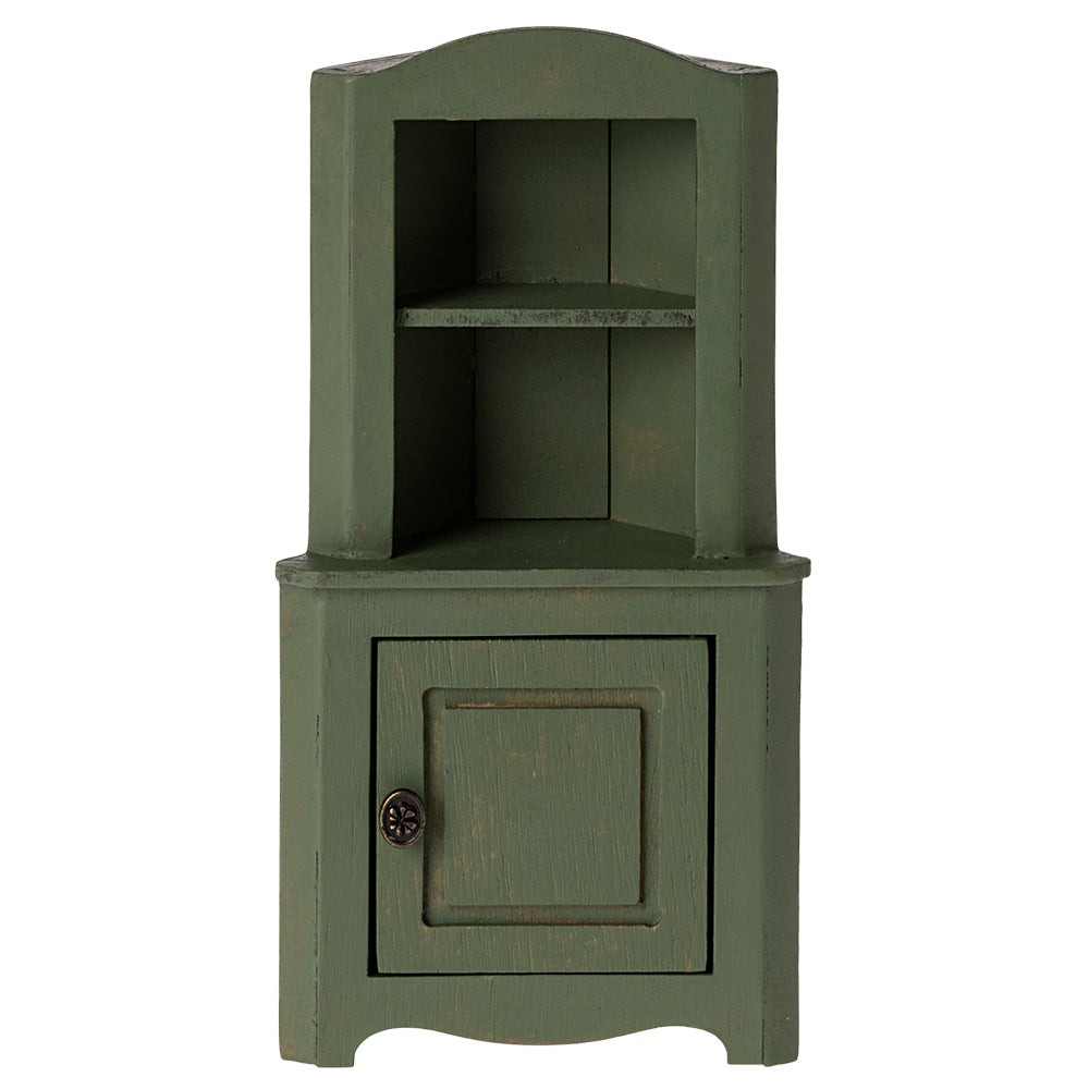 Maileg Corner Cabinet, Mouse - Dark Green image 0