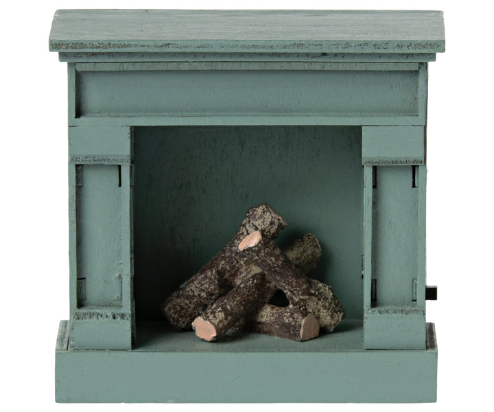 Maileg Fireplace, Mouse - Blue image 1
