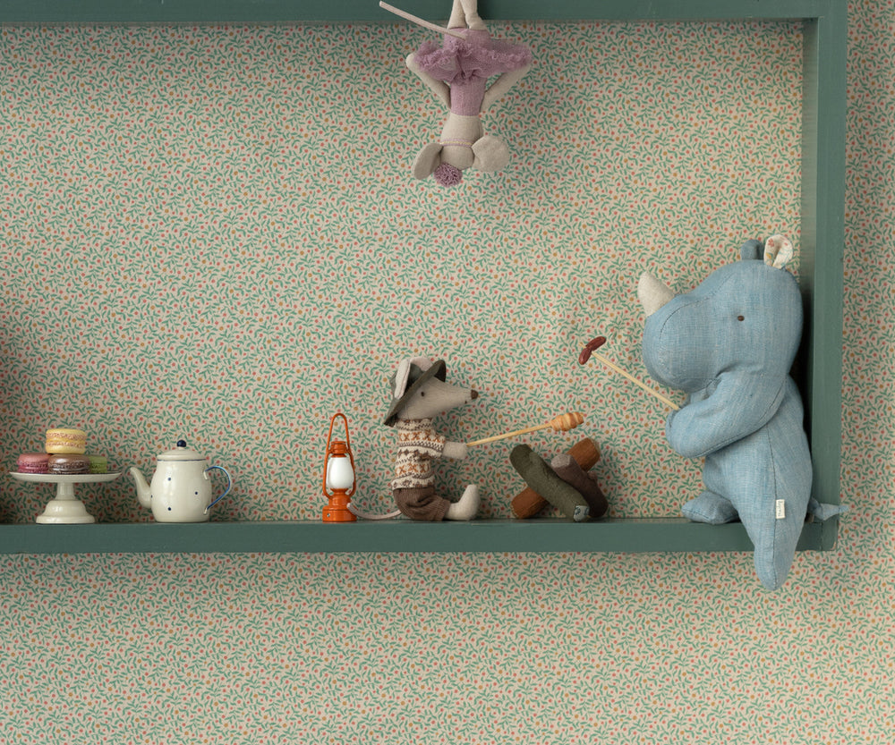 Maileg Small Rhino - Blue/Sand image 1