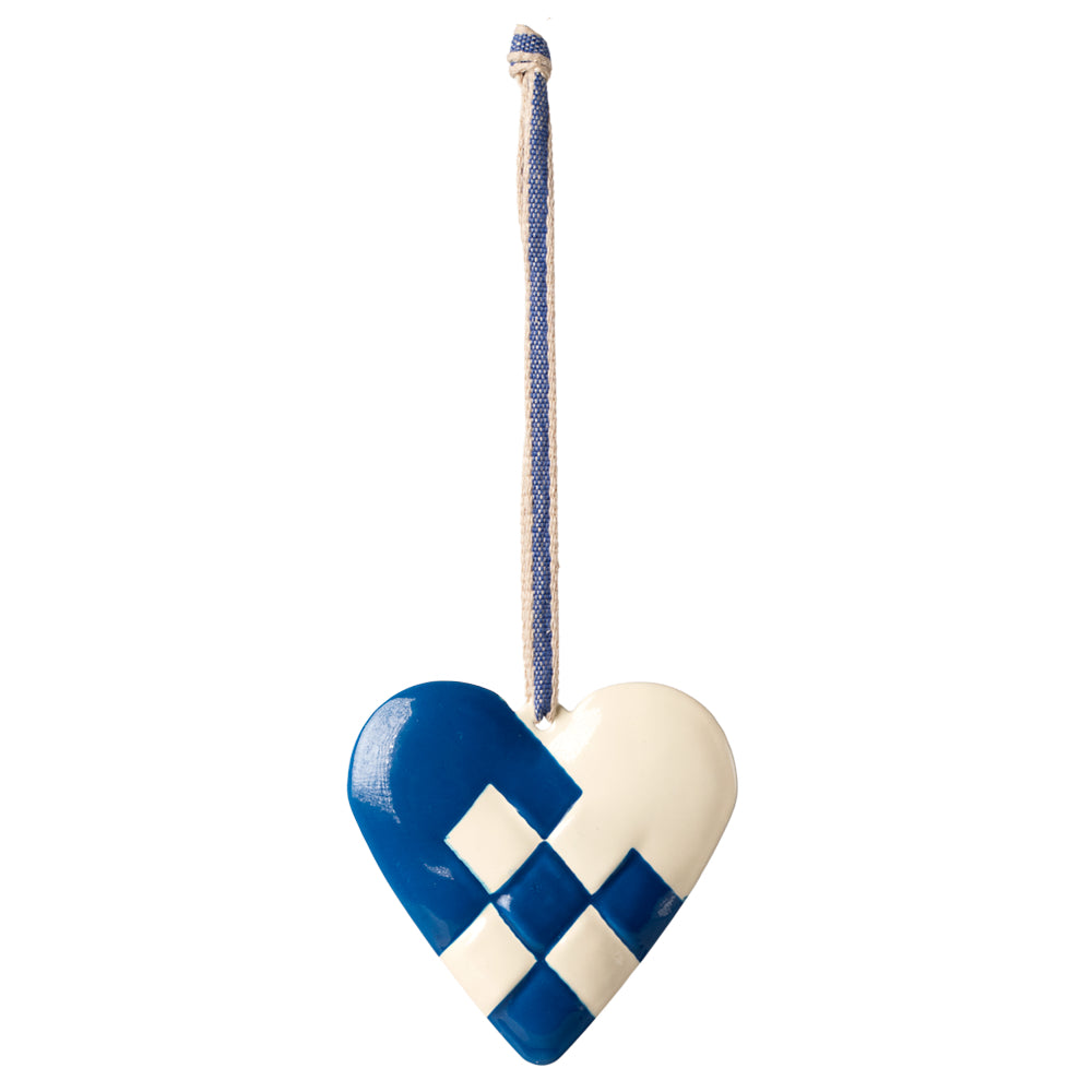 Maileg Metal Ornament, Large Heart - Dark Blue image 0
