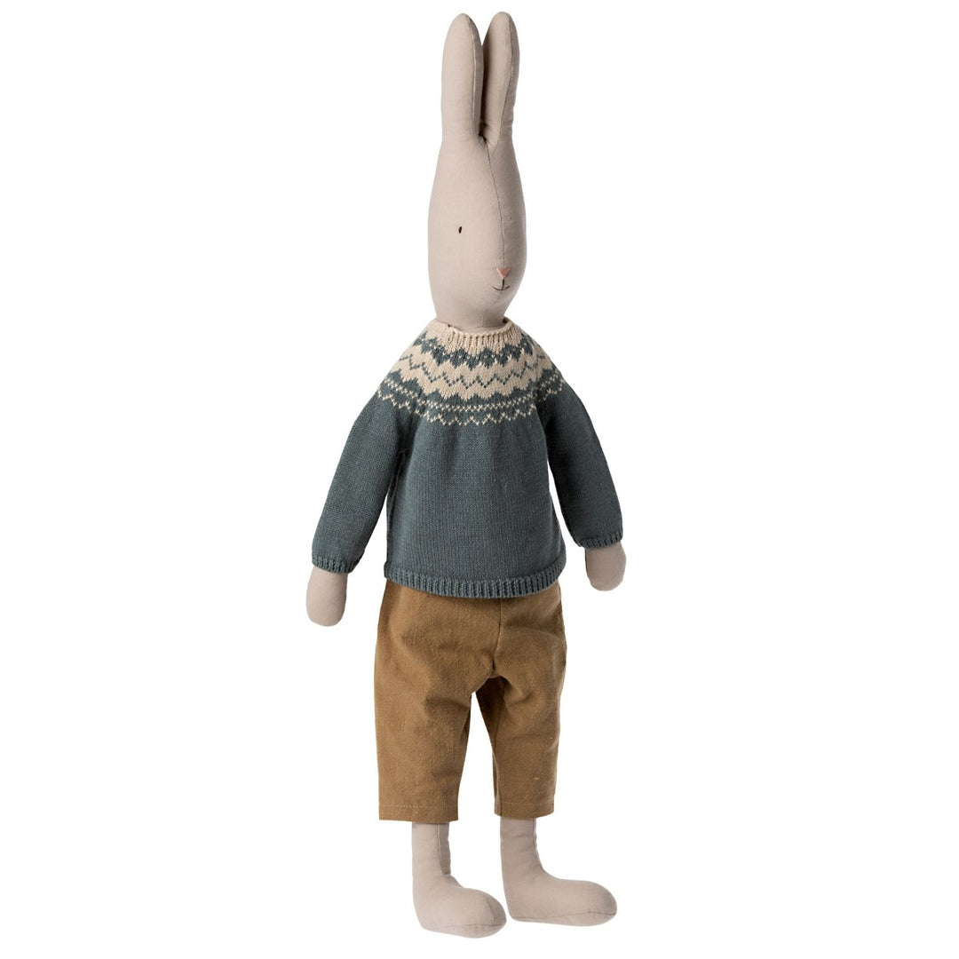 Maileg Rabbit Size 5, Pants and Knitted Sweater image 0