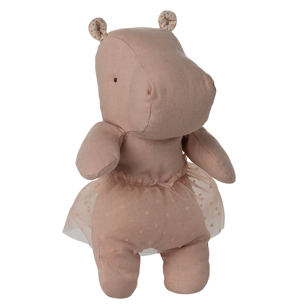 Maileg Safari Friends, Hippo w. Skirt, Small - Soft Rose image 0