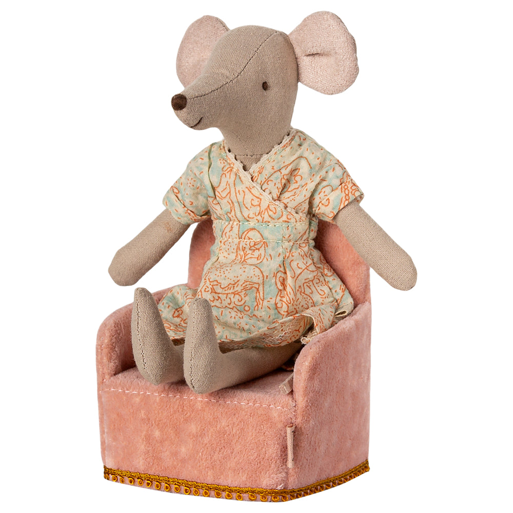Maileg Folding Chair, Mouse - Rose image 1